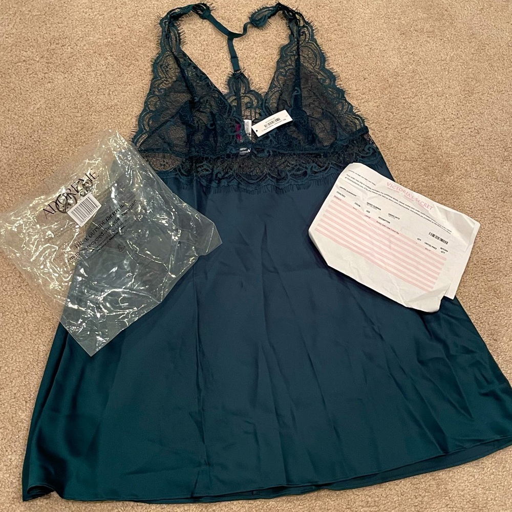 Brand NEW, w/tags, Victoria’s Secret, adore me, lace cutout slip, size Large